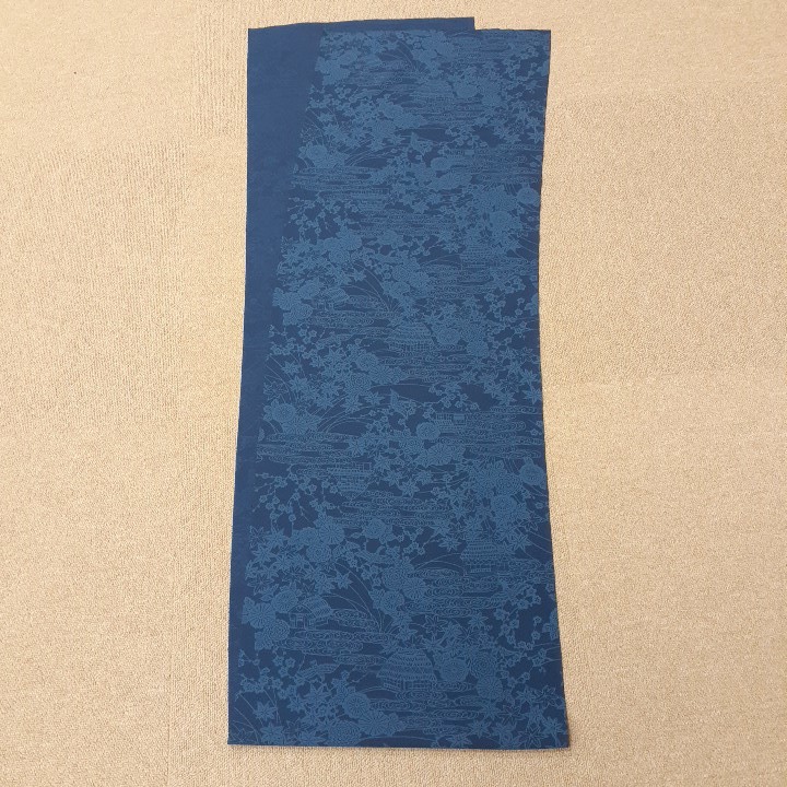 正絹　40401　藍染　小紋　2m　シルク　はぎれ　ハギレ　リメイク　ハンドメイド