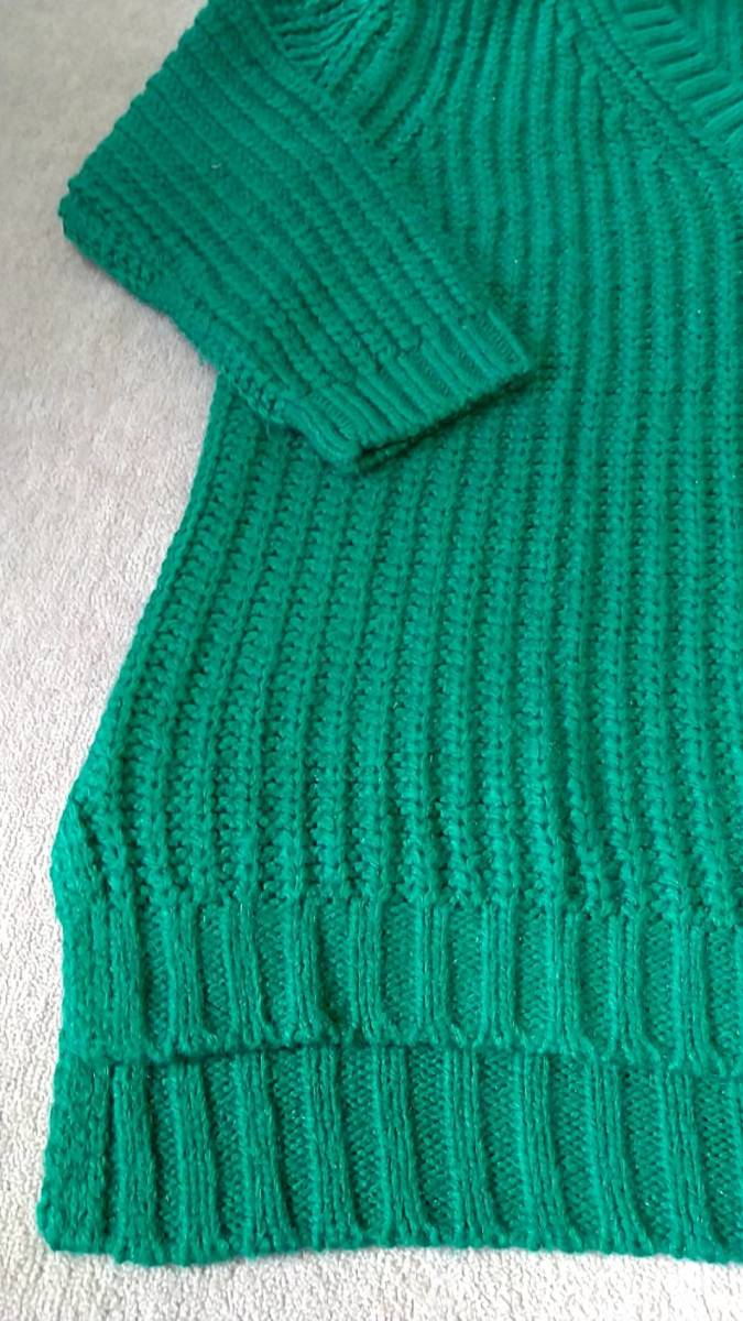 緑色　セーター　ざっくり編み　 ～L　身幅67　アーバンリサーチ　美品_画像3