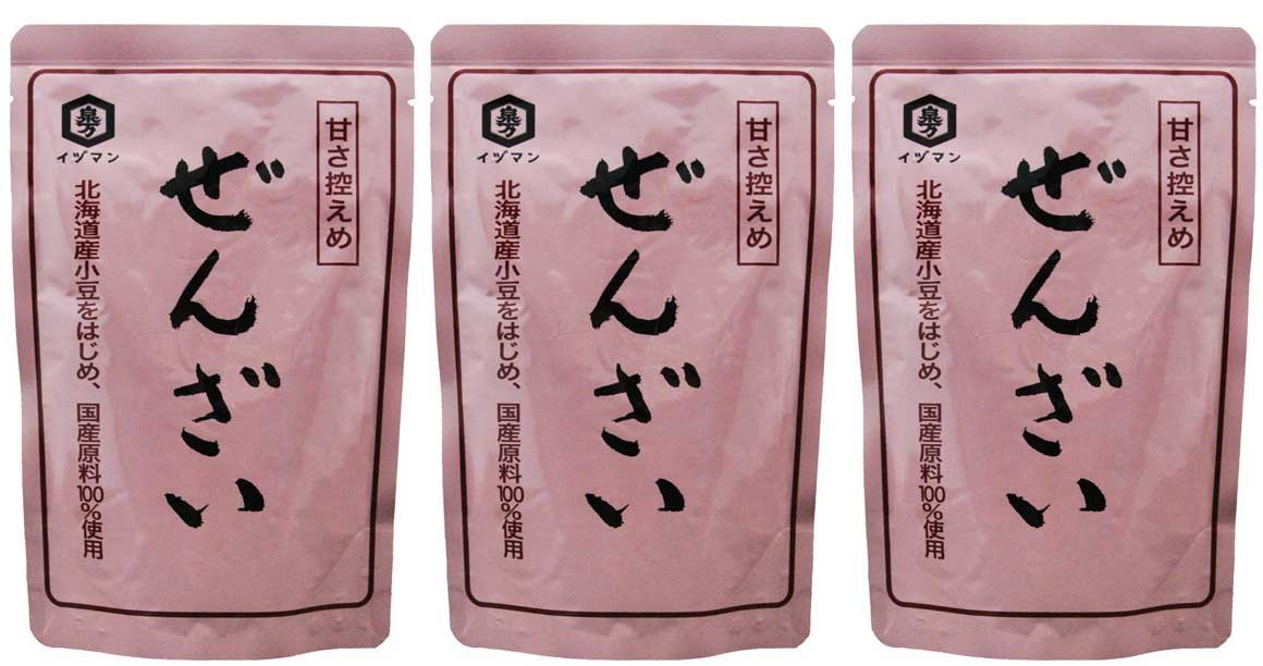 お買い得 甘さ控えめぜんざい 北海道産小豆使用 １８０ｇ×3個 泉万醸造_画像1