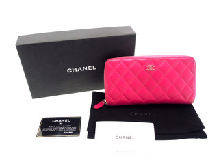 【Used 通常品】シャネル CHANEL マトラッセ 長財布 ラウンドファスナー ピンク_画像3