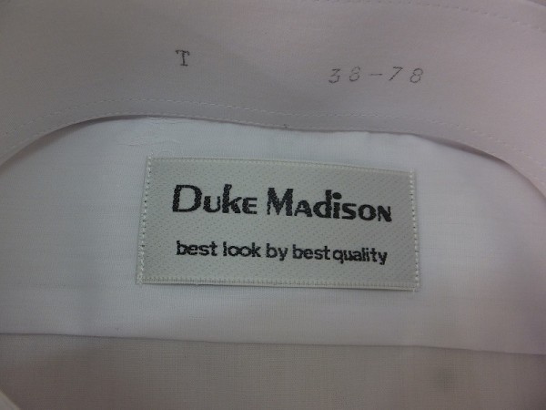 〈送料280円〉訳あり新品！DUKE MADISON メンズ 伊勢丹オリジナル ドレスシャツ 36-78 白_画像2