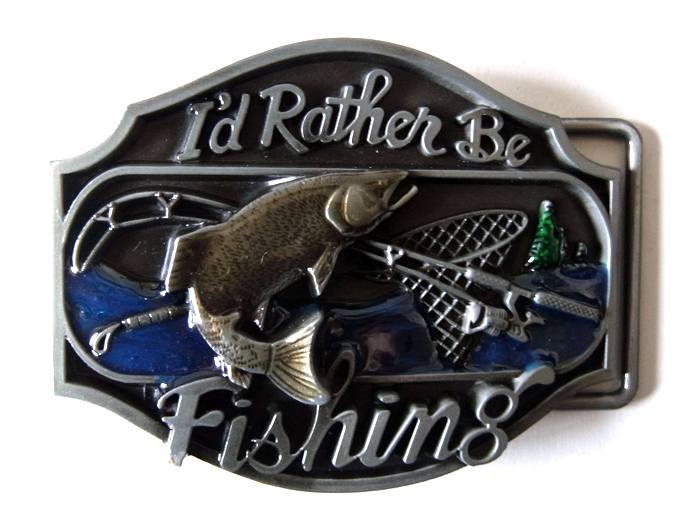 ベルトバックル トラウト ニジマス 釣り フィッシング I D Rather Be Fishing ベルトバックル トラウト ニジマス 釣り フィッシング I D Rather Be Fishing