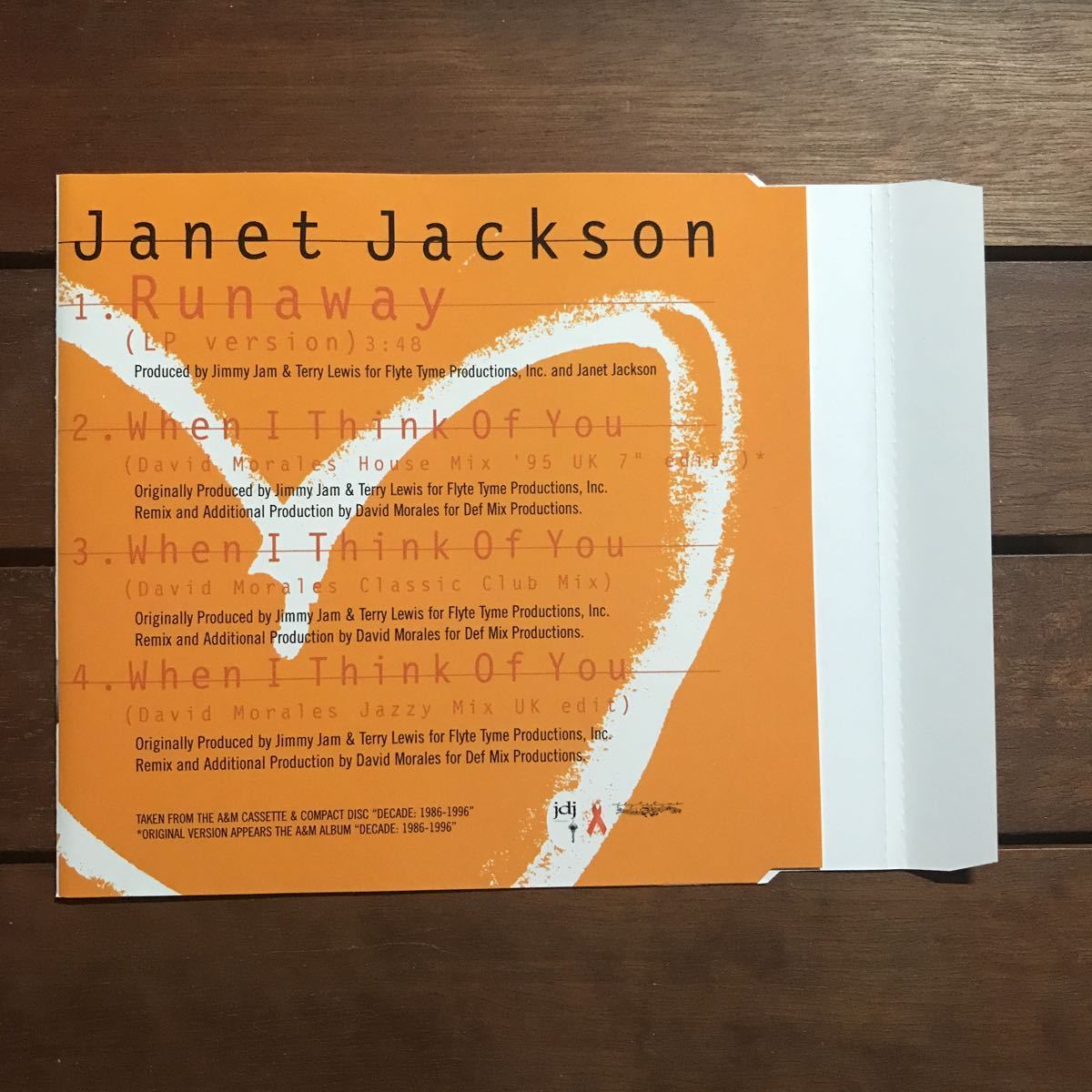 【r&b house】Janet Jackson / Runaway _ When I Think Of You［CDs］《9b098 9595》_画像2