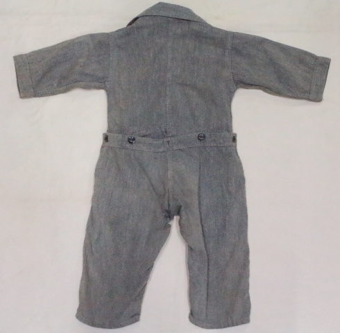 VintageOriginal 40\'s Kids blue . car n blur - all-in-one LittleMac Vintage old clothes child clothes 30\'s display miscellaneous goods Work coveralls 