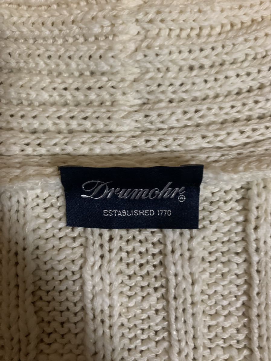 Drumohr ドルモア KNIT ニット リブ ショール カーディガン セーター 正規品_画像2