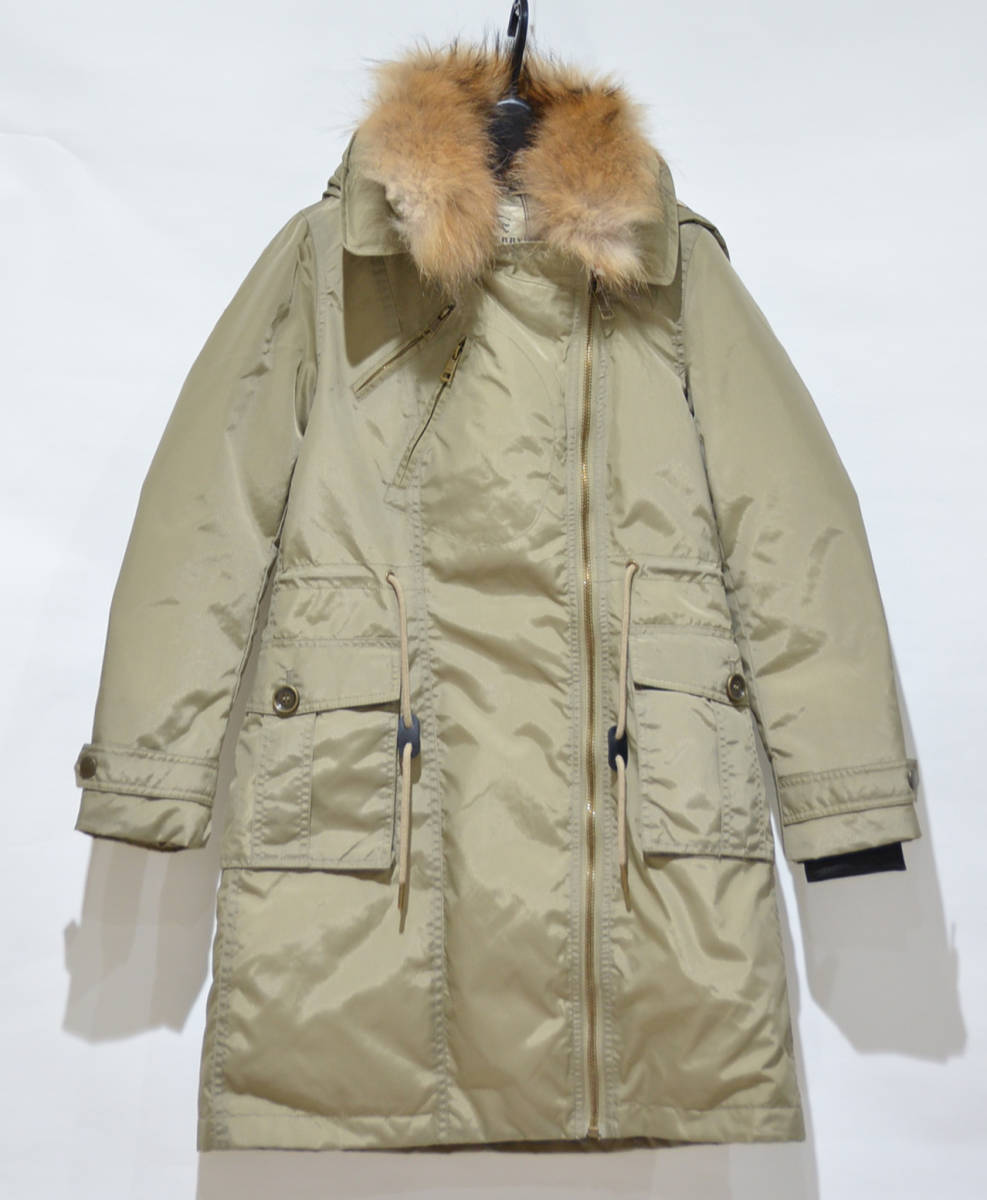 新品同様 BURBERRY LONDON バーバリー ロンドン ファー付き ダウン