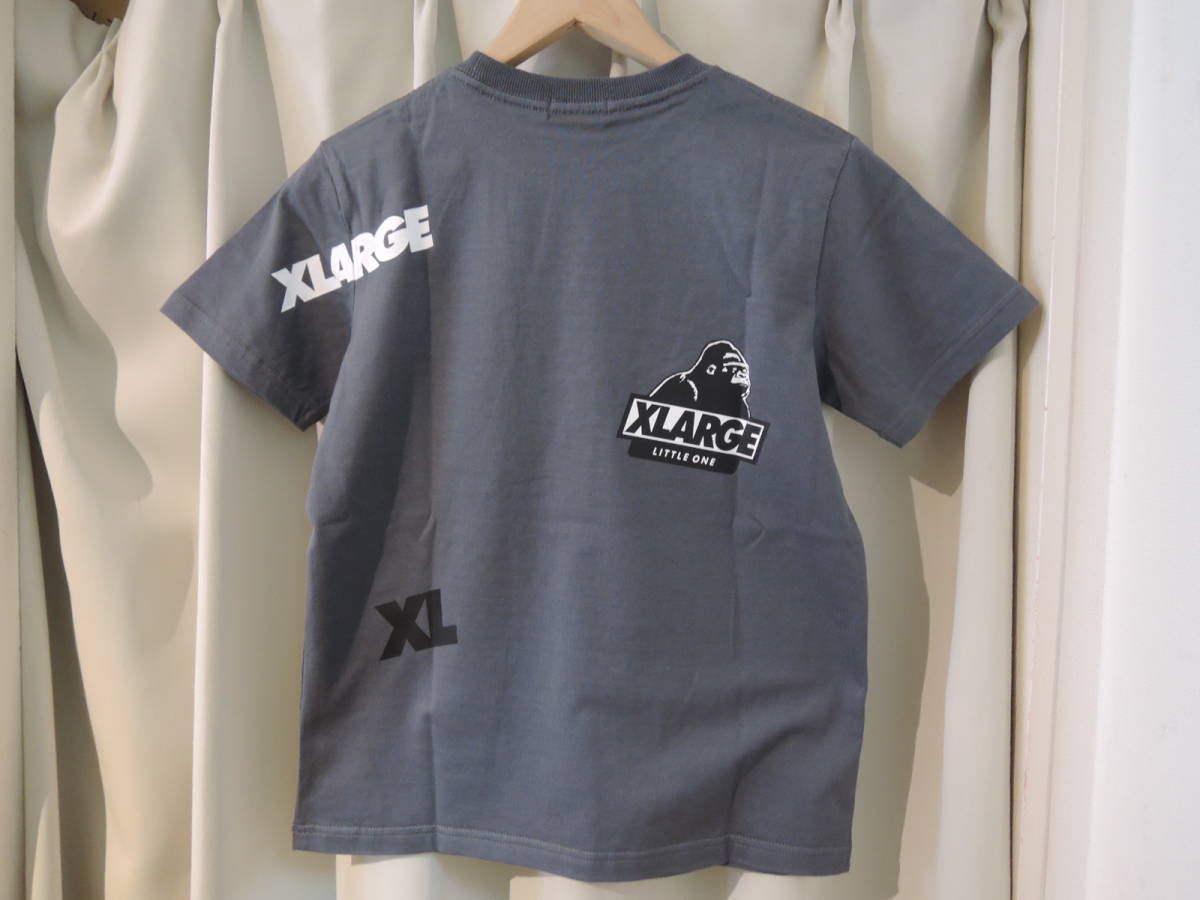 X-LARGE エクストララージ XLARGE KIDS 抗菌防臭 ロゴランダムTシャツ 最新作 グレー 140サイズ 送料230円～ 値下げしました!_画像2