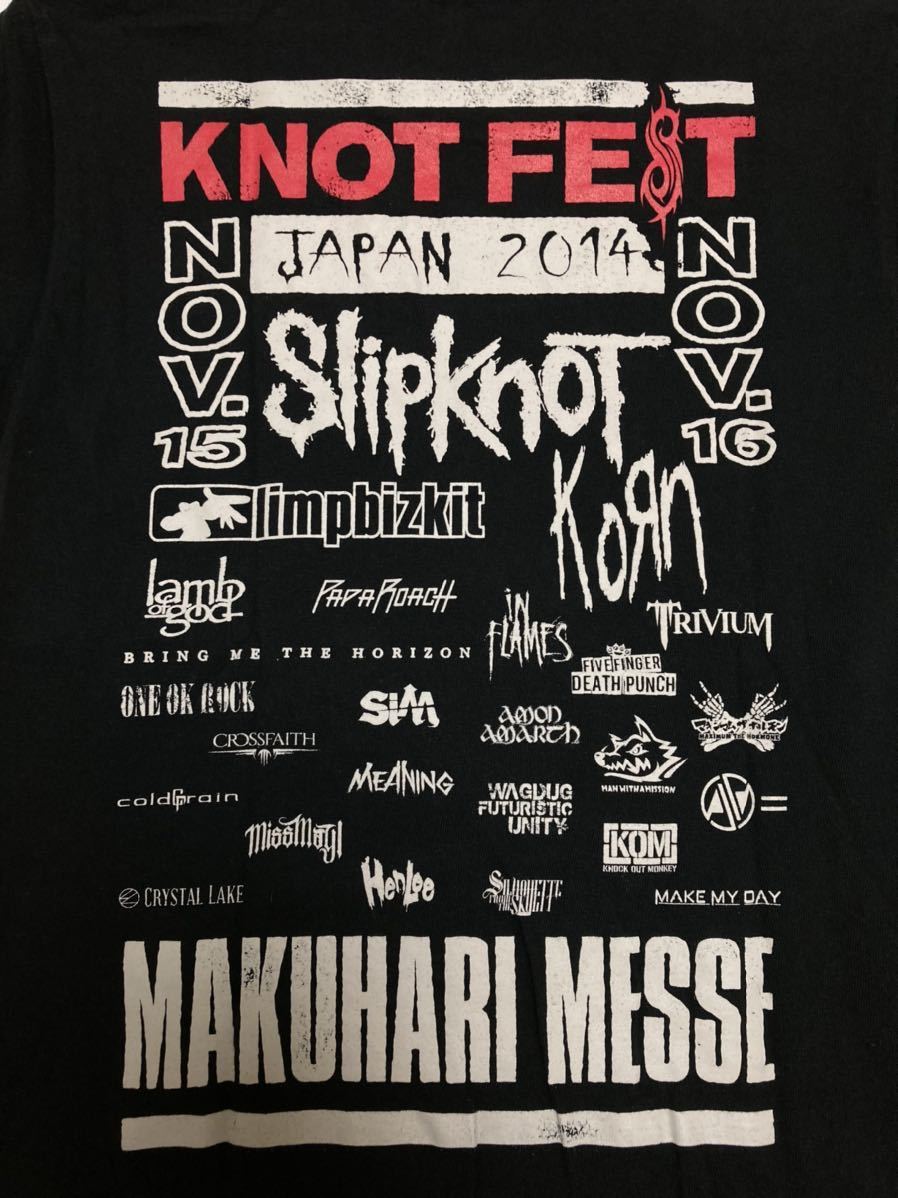 KNOT FEST JAPAN 2014 オフィシャルTシャツ サイズ150 キッズ SLIPKNOT スリップノット リンプ・ビズキットノットフェス バンドTシャツ