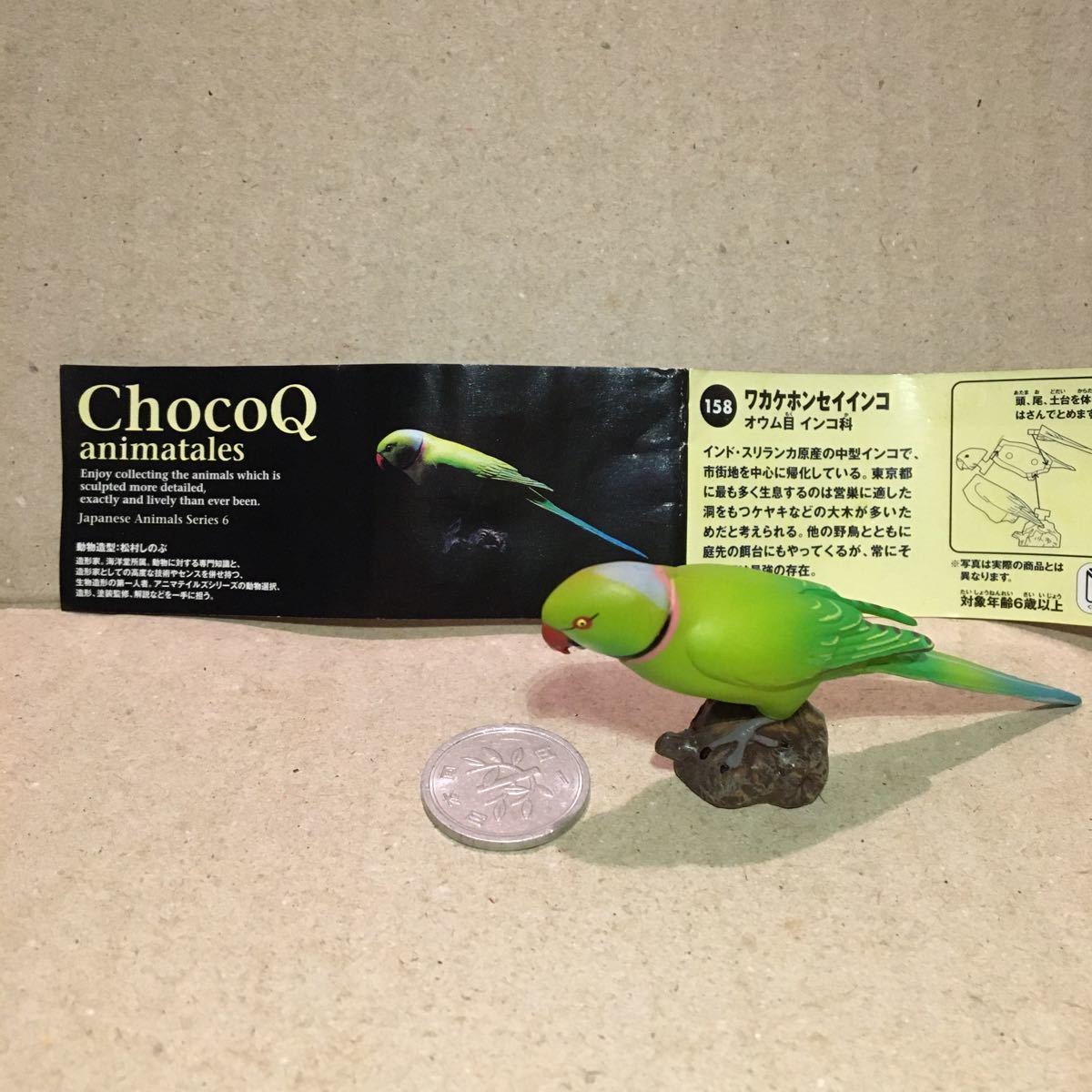 Chocoq No 158 ワカケホンセイインコ 日本の動物コレクション 売買されたオークション情報 Yahooの商品情報をアーカイブ公開 オークファン Aucfan Com