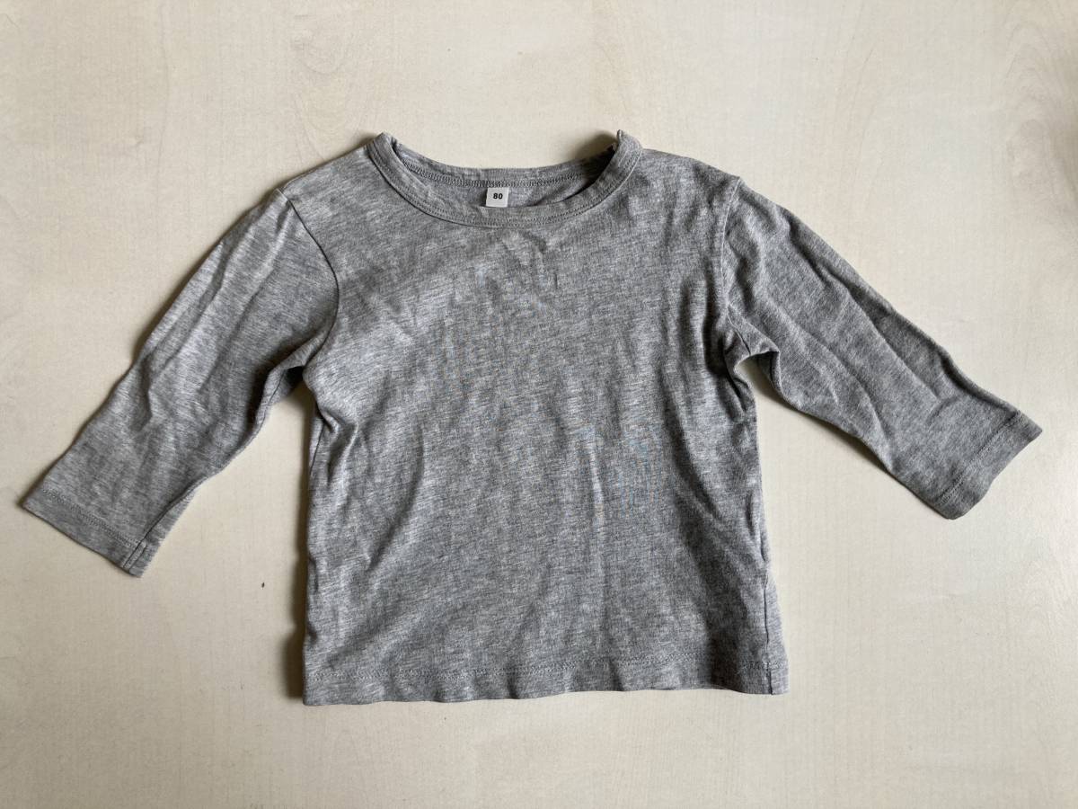 無印良品 毎日のこども服 オーガニックコットン長袖Tシャツ（ベビー）80 USED MUJI_画像1