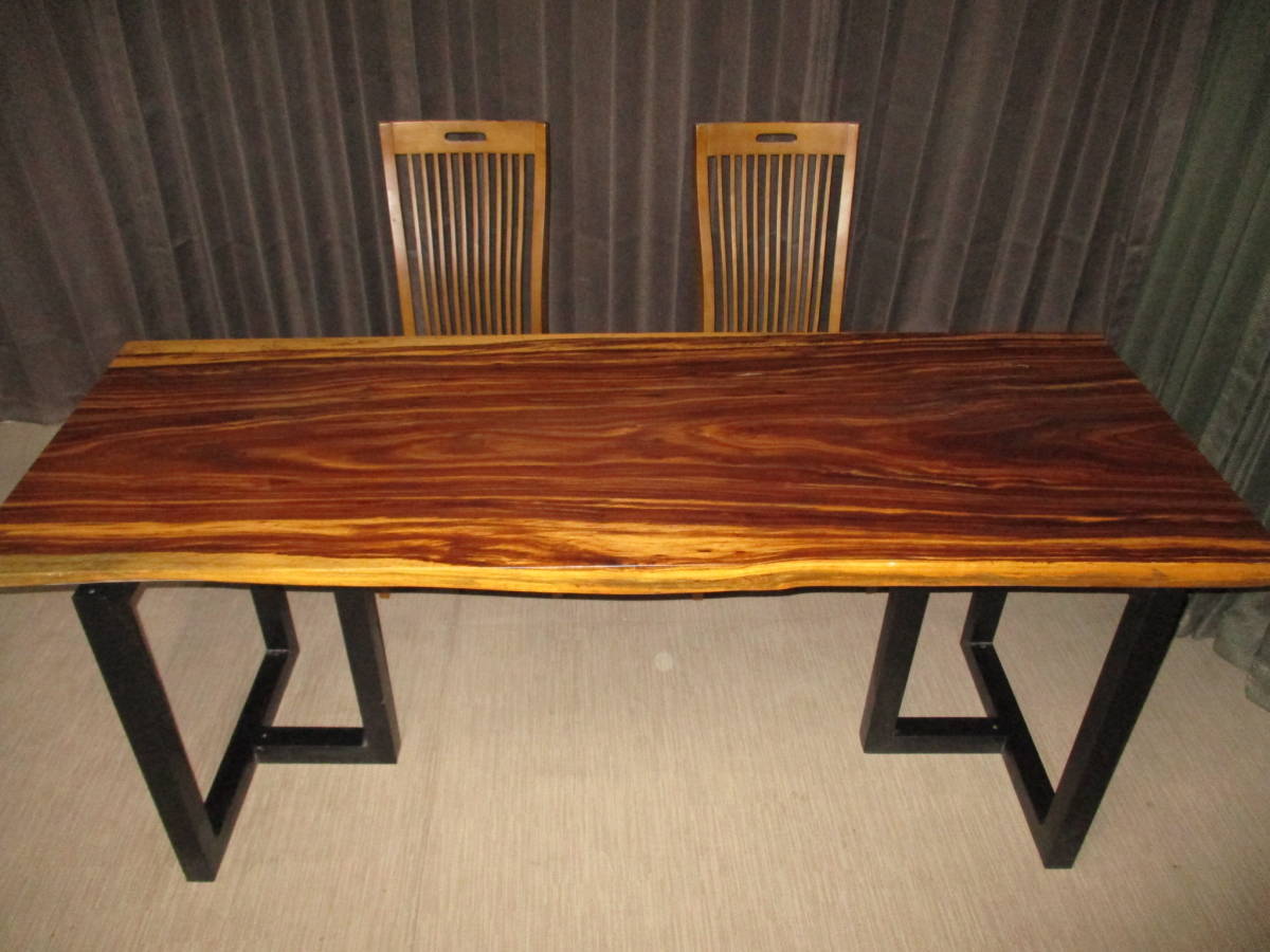 Y012■　ゼブラウッド　　テーブル　板　　ローテーブル 　ダイニング　 カウンター　 座卓 天板 　無垢　一枚板