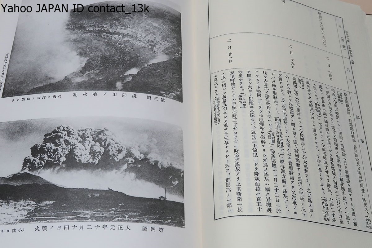日本噴火志 /大正7年の復刻版/日本全国の火山について、過去の噴火状況を詳細に記述し火山列島日本ならではの研究報告が行われている_画像6