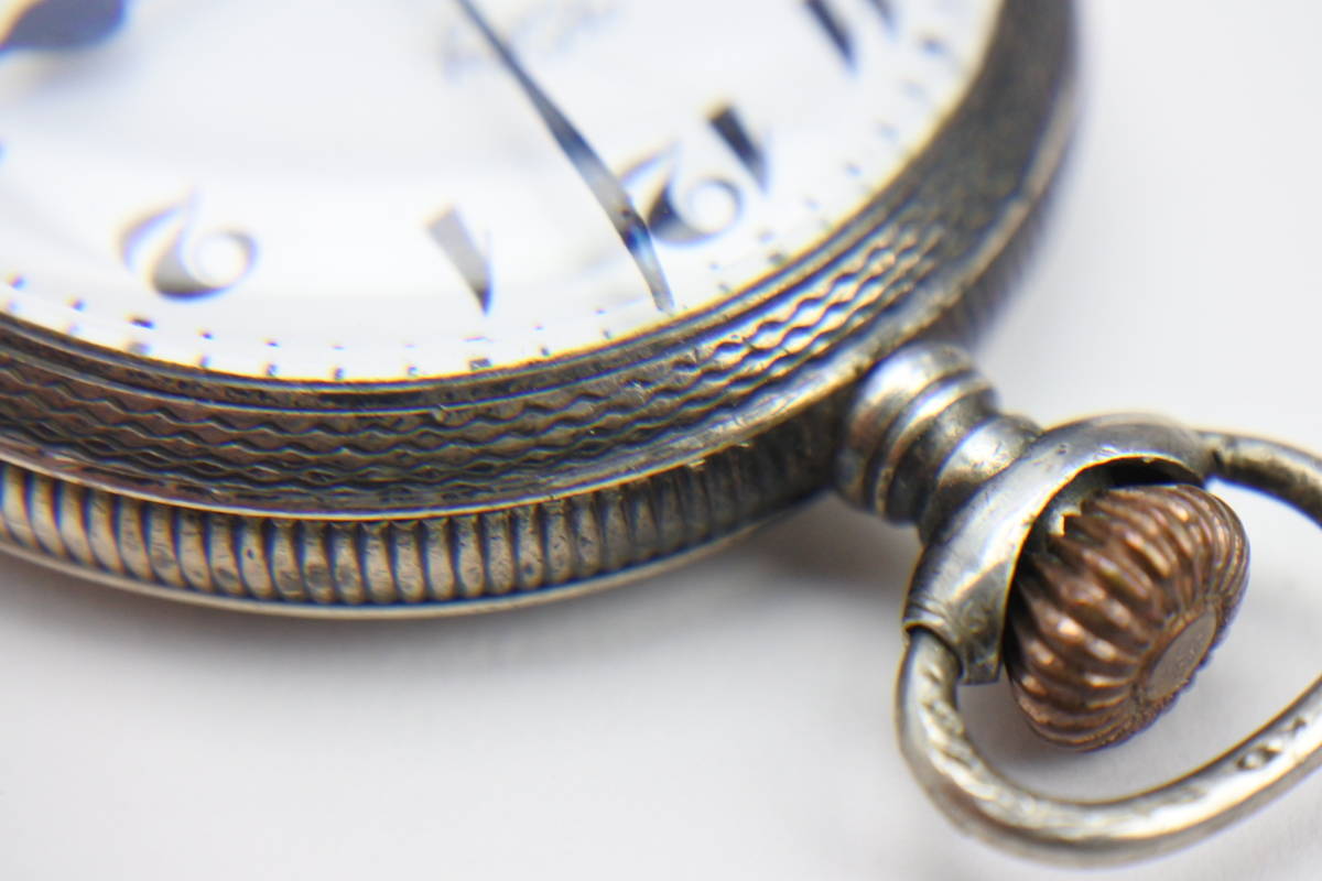 *** античный KITTY серебряный 900 производства маленький размер ручной завод карманные часы высшее редкий товар 