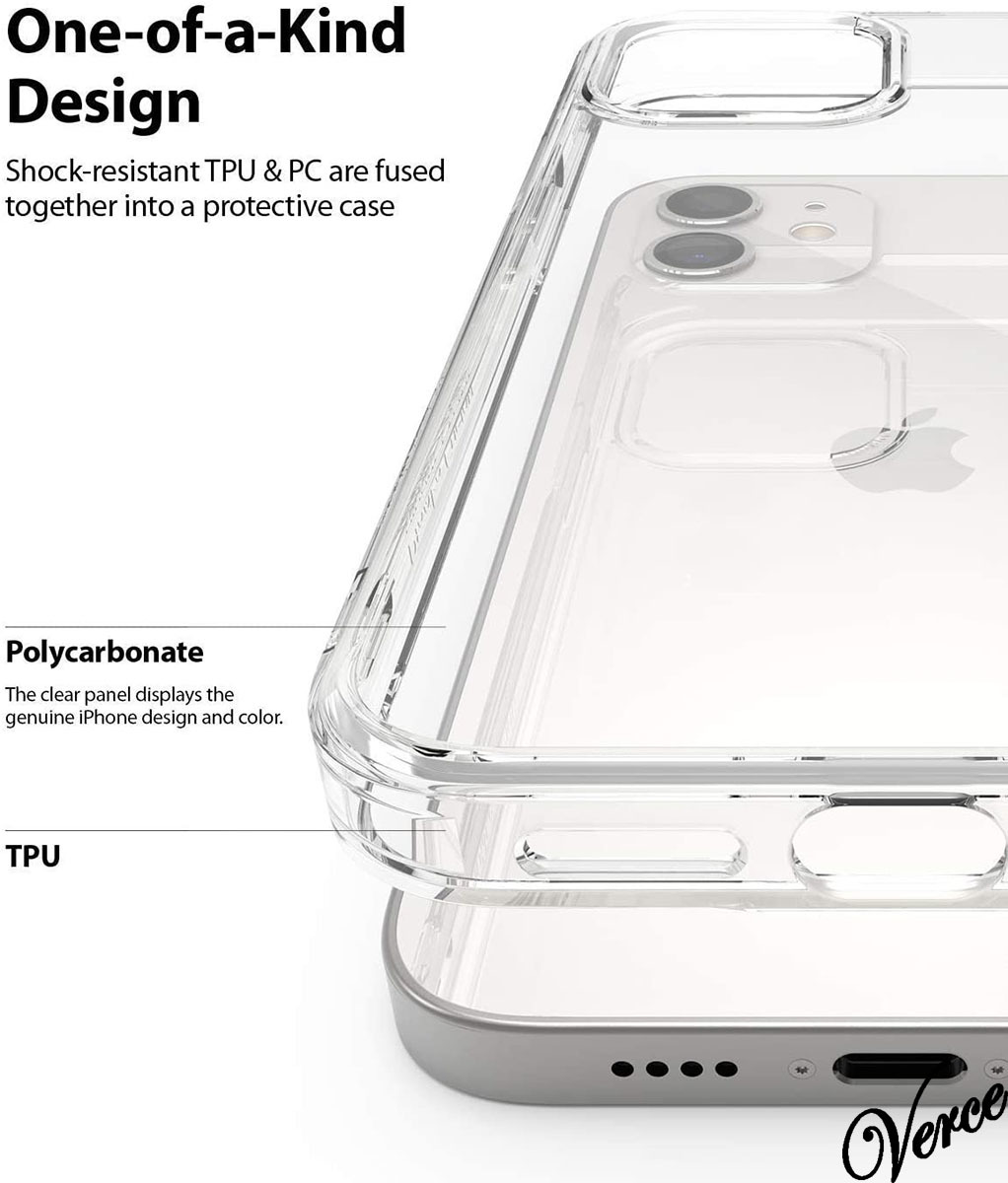 【クリアデザイン】 iPhone 12 Pro ケース 6.1インチ 透明 TPU 衝撃吸収 ストラップホール Qi充電 カバー_画像2