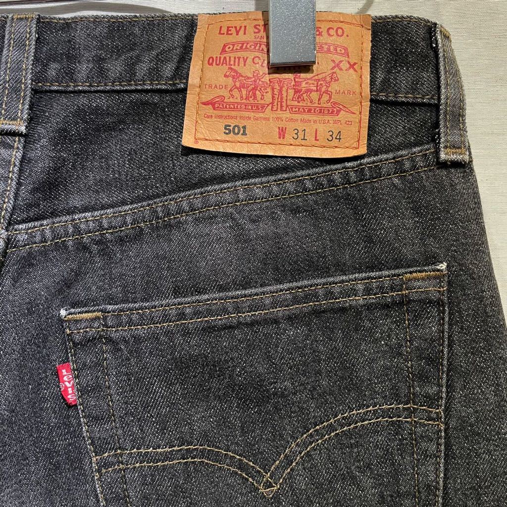 ‘00 Levi’s 501 先染め ブラック デニムパンツ USA製 W31 ヴィンテージ 黒 / 古着 505 517 519 550 neat  auralee Ralph Lauren 80s 90s