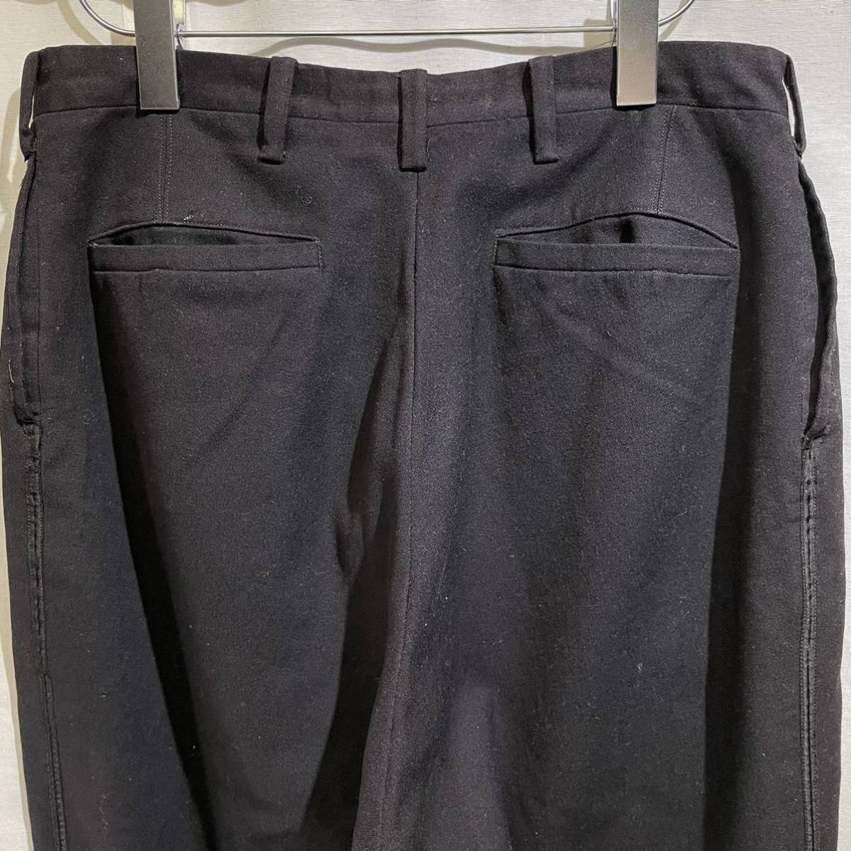 希少】30s ヴィンテージ ブラック ウールパンツ USA製 黒 スラックス