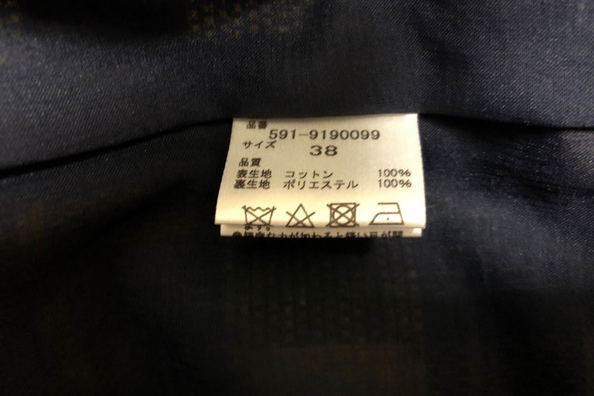 ［新品未使用品/タグ付］Unaca noirゴールドボタンチェックスカート