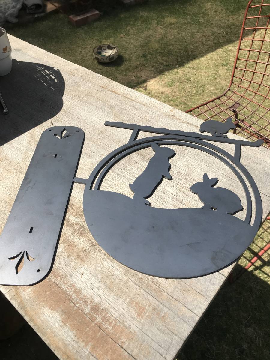  rabbit signboard iron low to store signboard store furniture 