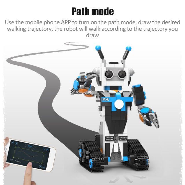 市appリモコンロボットプログラマブルビルディングブロッククリエーターハイテクrcロボットモデルレンガdiyのおもちゃギフト_画像5