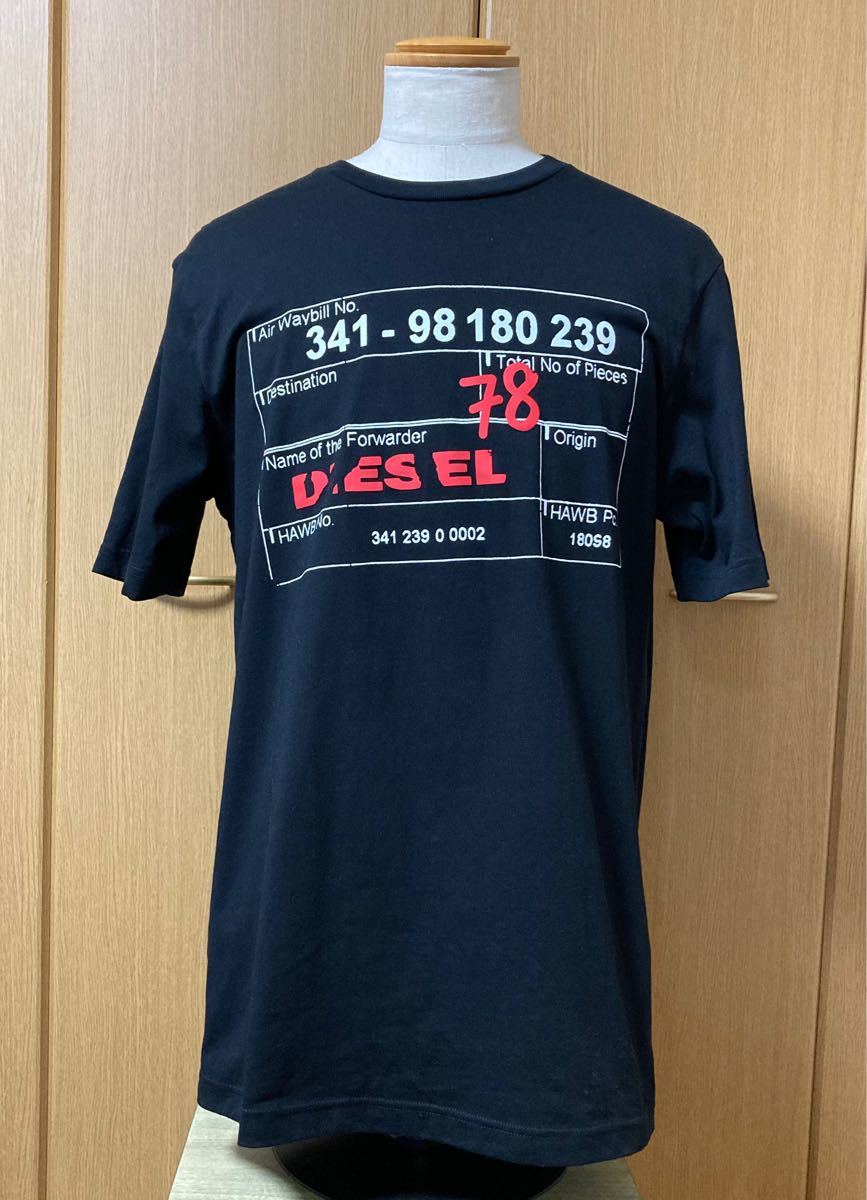 used (ディーゼル) DIESEL メンズ Tシャツ XLサイズ 半袖Tシャツ 大野智私服 海外サイズ ブラック