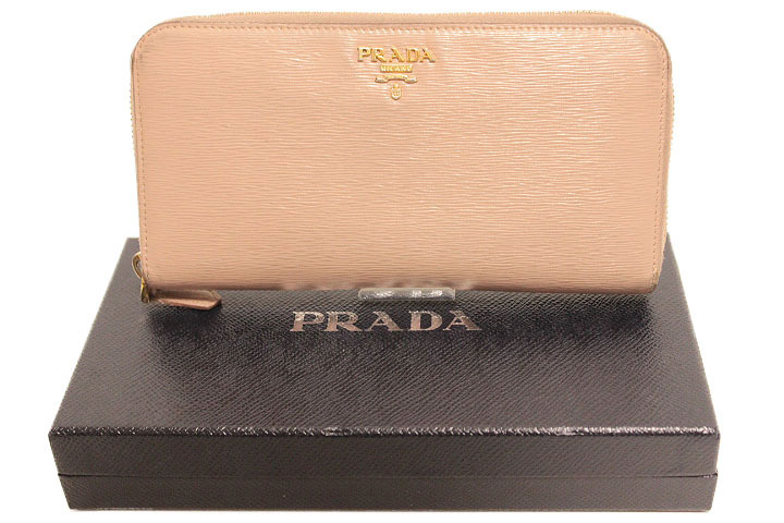 低価格で大人気の PRADA ウォレット レディース ゴールド ピンク