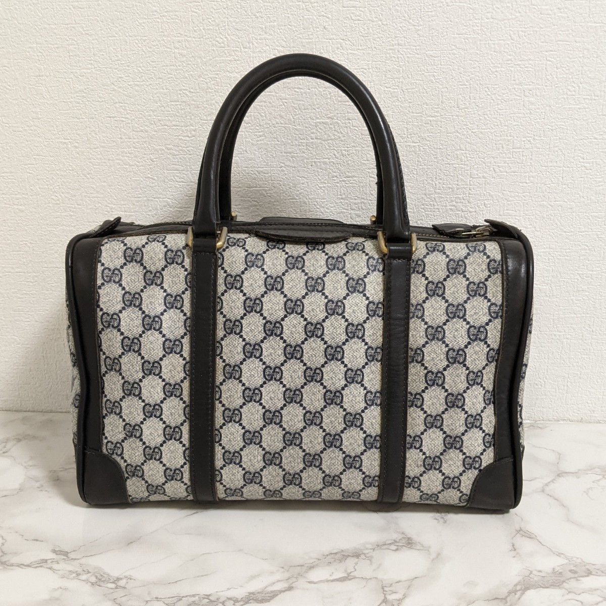 美品】GUCCI オールドグッチ ボストンバッグ 総柄 PVC|PayPayフリマ