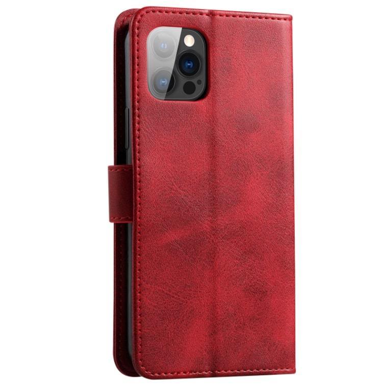 iphone12/12pro 手帳型 赤色 ベルト付き マグネットベルト アイフォン カバ iphoneケース カード収納 定期券 カード スマホカバーの画像6