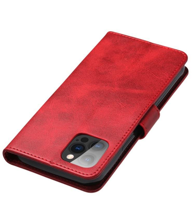 iphone12/12pro 手帳型 赤色 ベルト付き マグネットベルト アイフォン カバ iphoneケース カード収納 定期券 カード スマホカバーの画像2