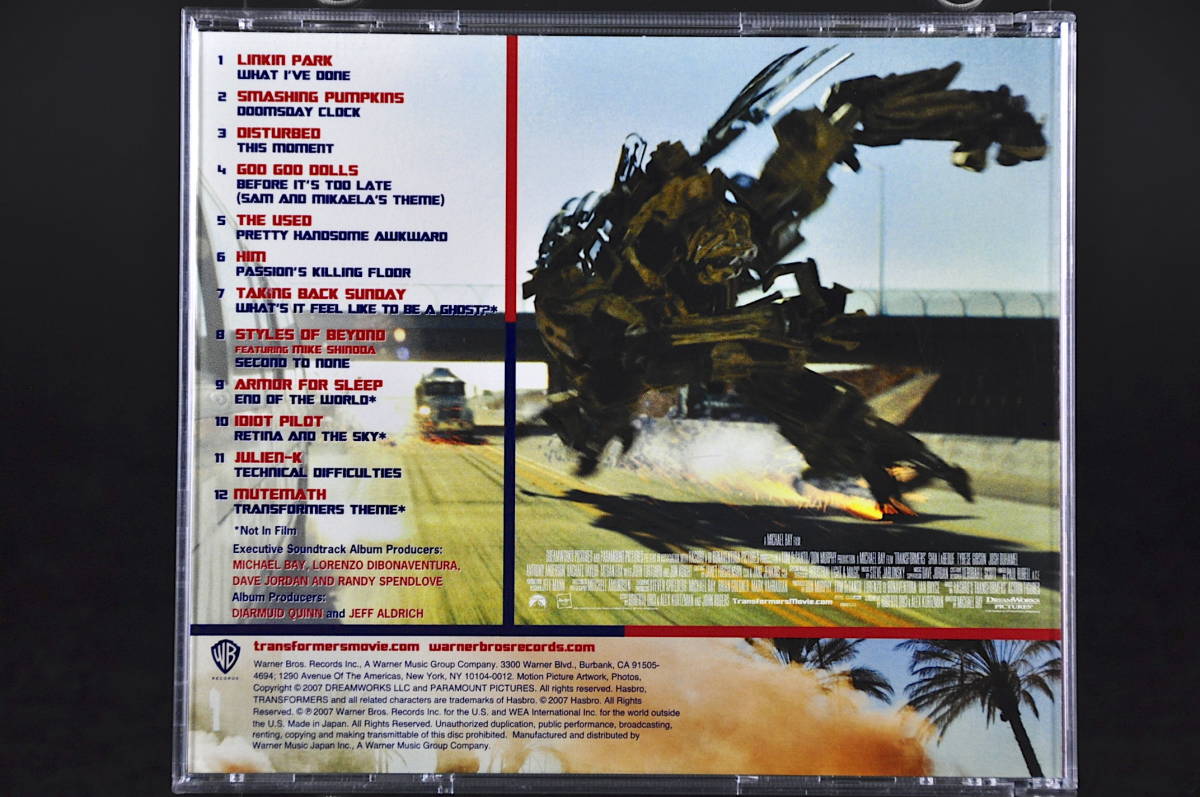  записано в Японии * Transformer /Transformers оригинал * саундтрек #2007 год запись все 12 искривление CD фильм V.A. альбом WPCR-12650 прекрасный запись!! *