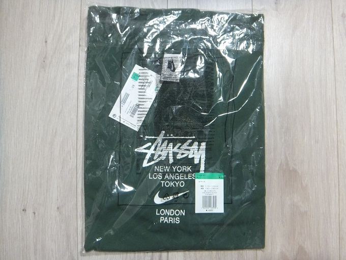 新品未開封 STUSSY×NIKE INTERNATIONAL TEE XL GREEN☆ステューシー ナイキ インターナショナル 緑 Tシャツ