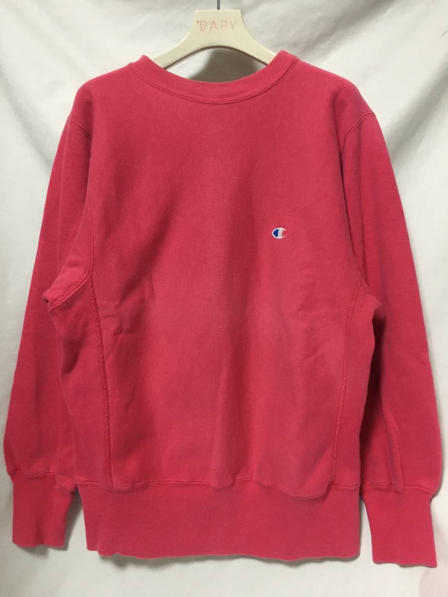 90s CHAMPION チャンピオン REVERSE WEAVE SWEAT リバースウィーブ スウェット ピンク M (L-8-1)の画像1