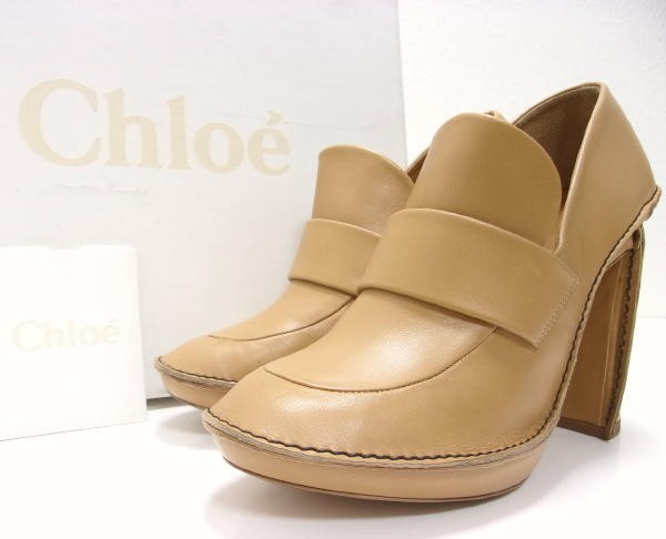 超お買い得!】 送料無料☆新品☆chloe クロエ☆ヒール ローファー☆37