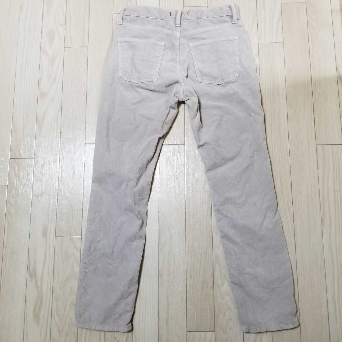 RED CARD レッドカード コーデュロイ パンツ サイズ24 ストレッチ グレージュ系 レディース