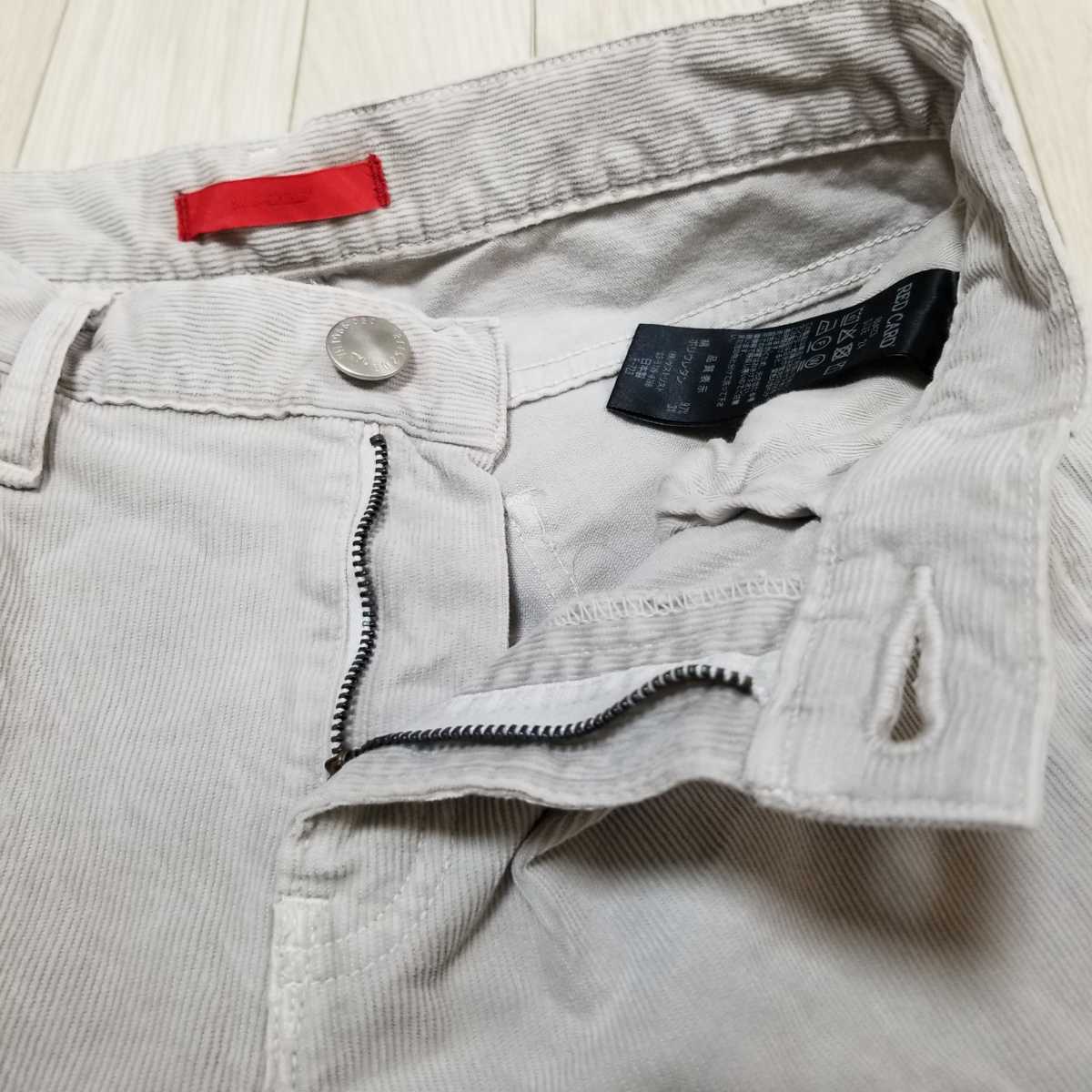 RED CARD レッドカード コーデュロイ パンツ サイズ24 ストレッチ グレージュ系 レディース