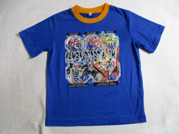 BB440【BANDAI】仮面ライダー　鎧武　ガイム　プリント　半袖　Tシャツ　男児　青　120_画像1