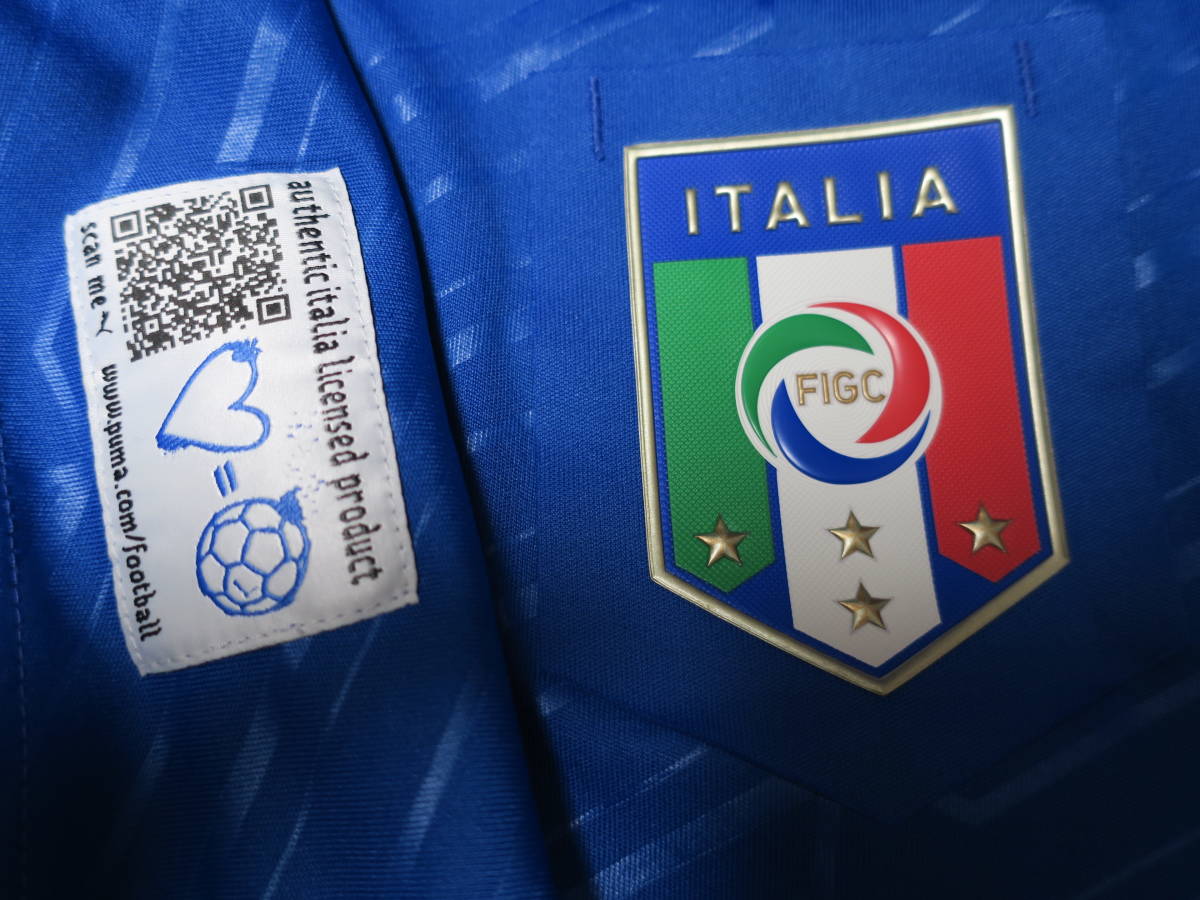イタリア 代表 2012 ホーム ユニフォーム 長袖 L プーマ PUMA ITALY ITALIA サッカー シャツ_画像7