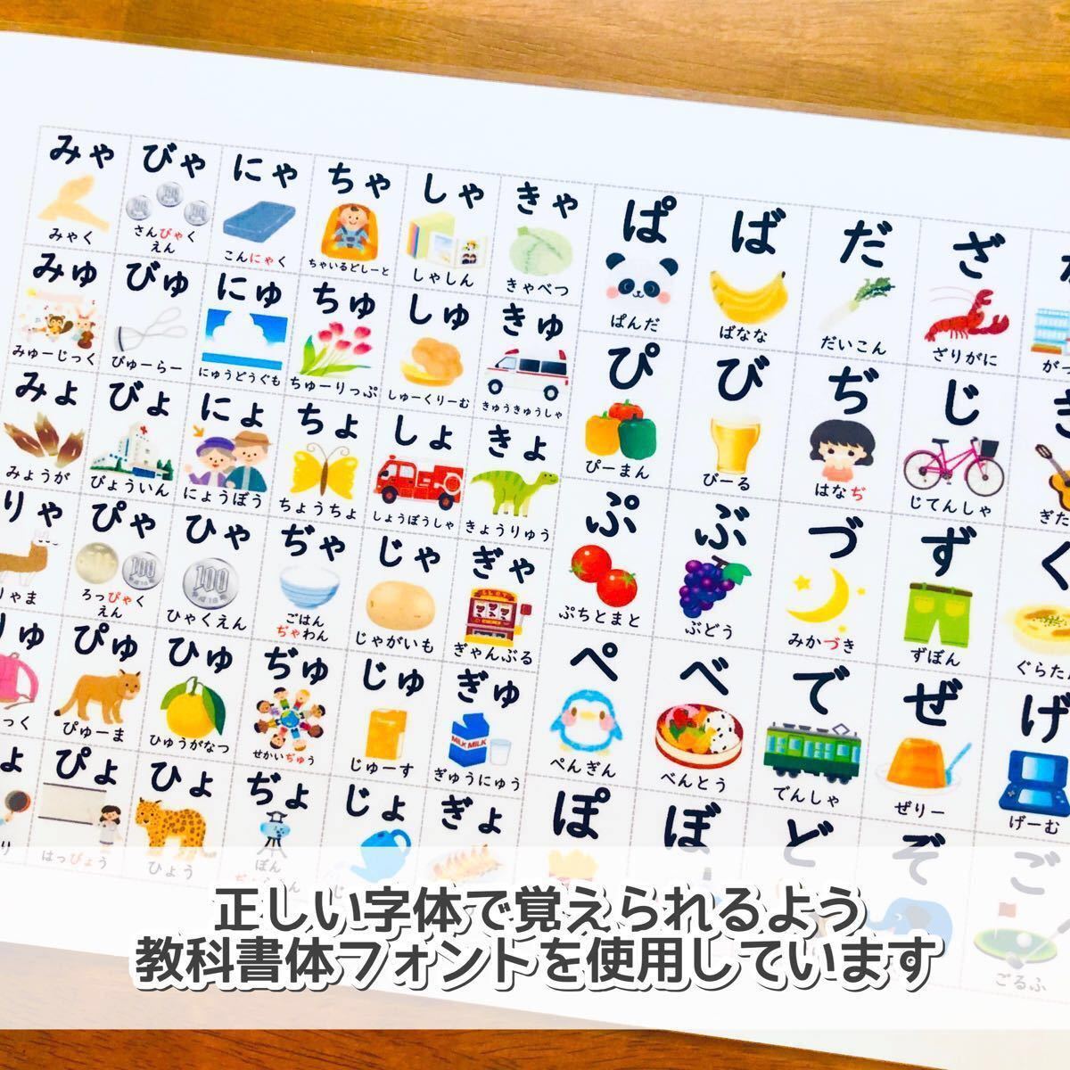 Paypayフリマ ふぶきあんこ様 ひらがな濁音 半濁音 拗音 あいうえお表 就学準備 知育ポスター Paypayフリマ ふぶきあんこ様 ひらがな濁音 半濁音 拗音 あいうえお表 就学準備 知育ポスター