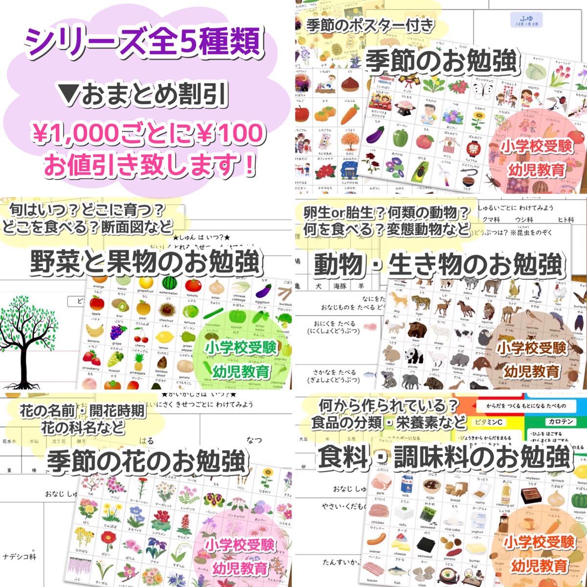 Paypayフリマ 動物 生き物のお勉強 小学校受験対策 幼児教育 Paypayフリマ 動物 生き物のお勉強 小学校受験対策 幼児教育