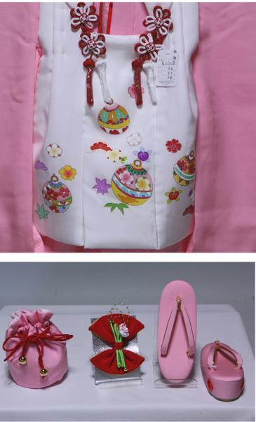 正絹七五三被布セット 三歳用三ッ身 極上品21 訳あり扱い_画像3