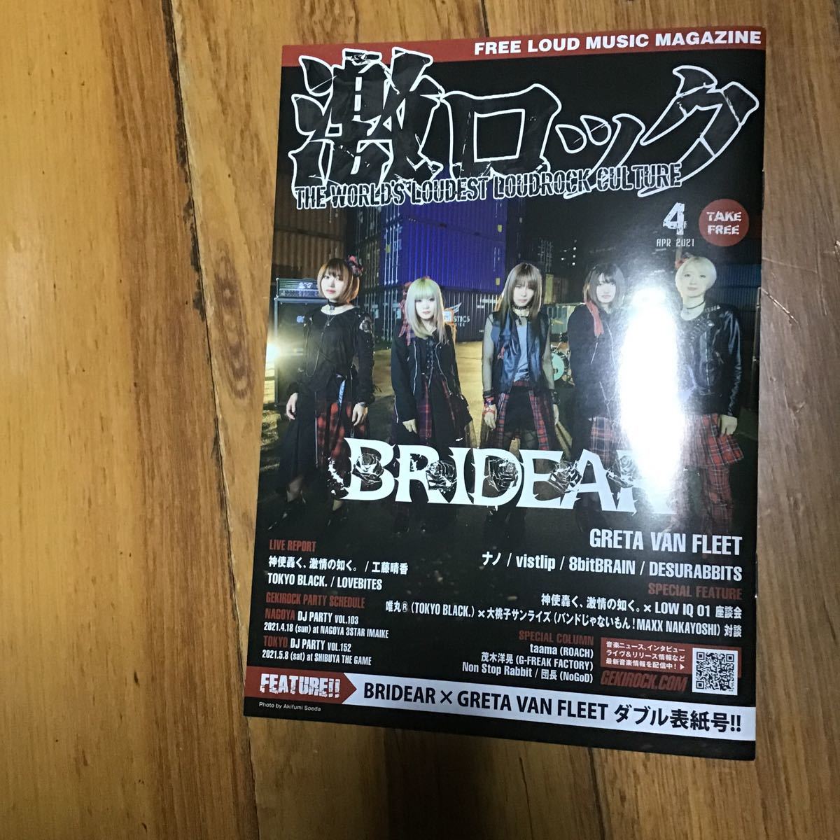 TSUTAYA 冊子　音楽　激ロック　2021.4 greta van fleet bridar_画像2