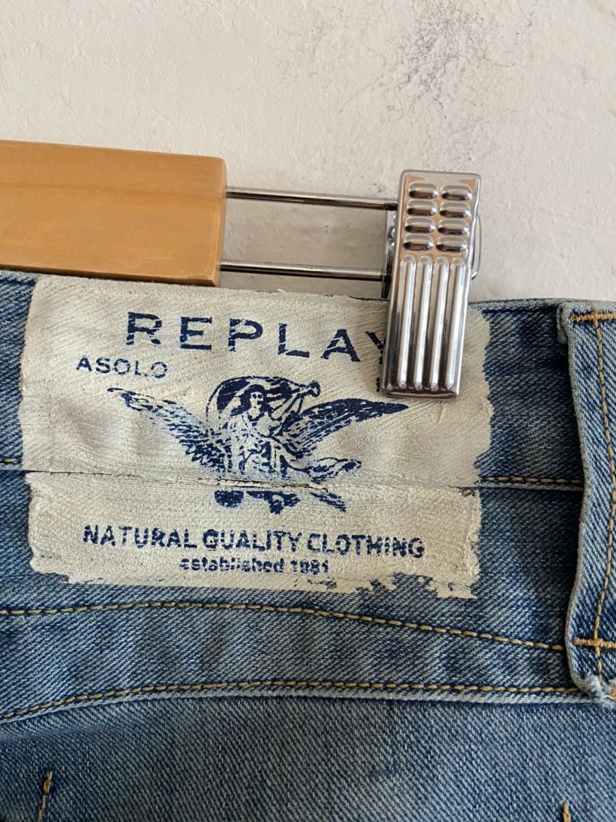 中古 REPLAY リプレイ ダメージ加工 デニムパンツ W30 L32_画像6