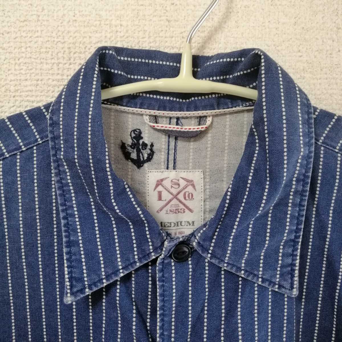 levi's リーバイス ウォバッシュ ストライプシャツ デニム 長袖 levi's リーバイス ウォバッシュ ストライプシャツ デニム 長袖