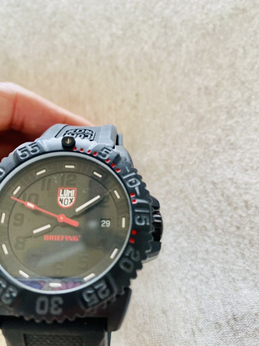 激レア！　美品　送料無料　LUMINOX ルミノックス ブリーフィング　BRIEFING コラボ　腕時計 ブラック