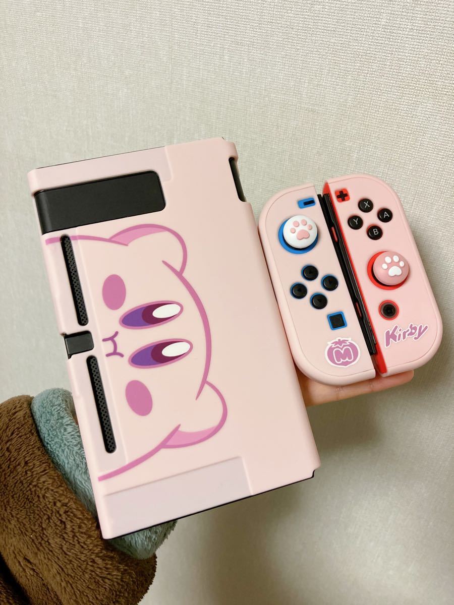 任天堂switch保護カバー＆ジョイコンスティックカバーセット　ニンテンドースイッチ分体式ケース　ジョイコンカバー