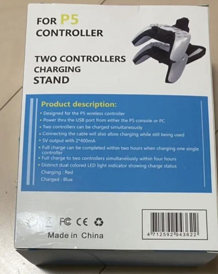 PS5コントローラー充電スタンド USB給電式 ブラック