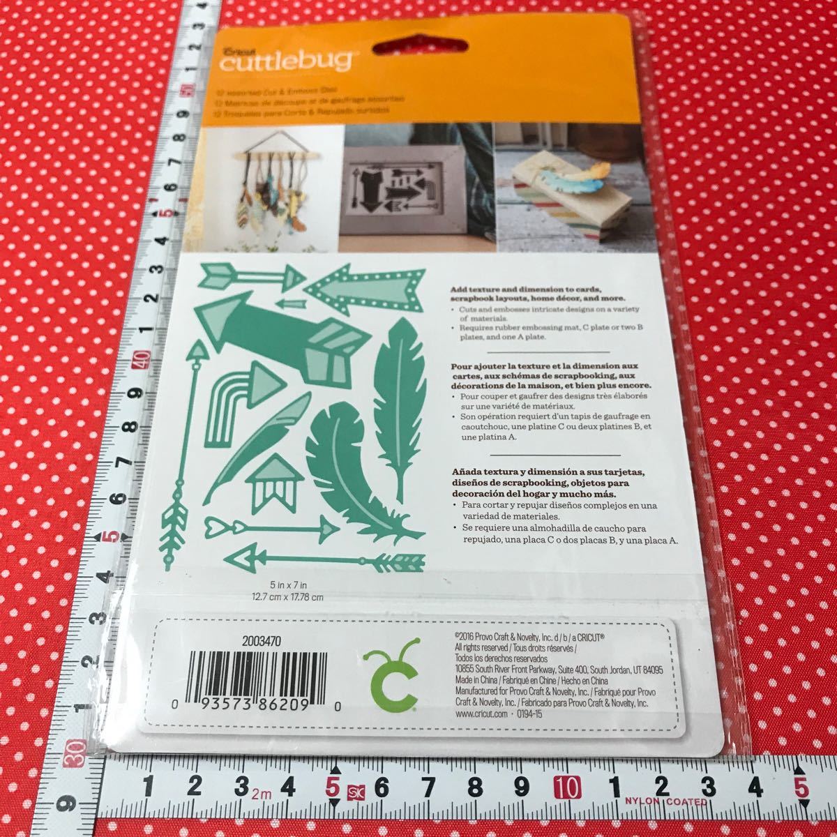 ★新品★cricut クリカット 12種類のダイ フェザー 羽 矢印 スクラップブッキング ペーパークラフ (sizzix)OK