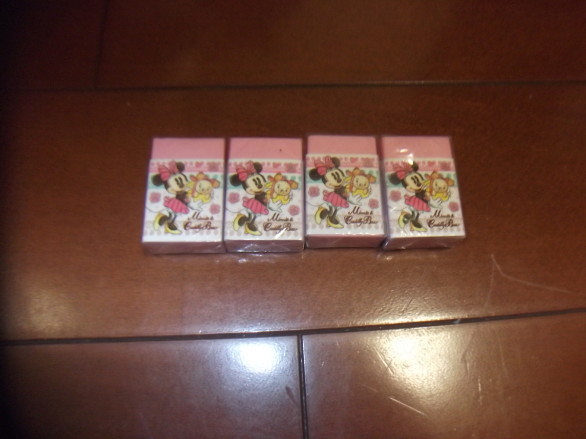 珍しい 新品 ミニー 2021特集 ピンク 消しゴム 切手可 4個 198円発送可