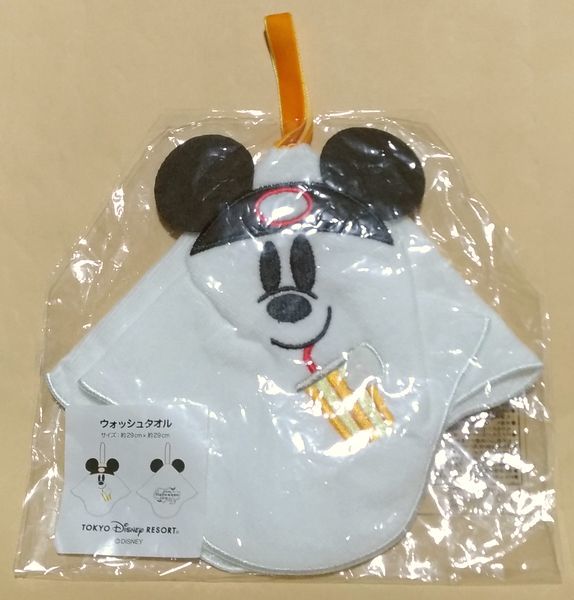 新品 東京ディズニーリゾート ウォッシュタオル おばけミッキー TDR Halloween 2019 限定 吊りタオル ハロウィン ミッキーマウス Disney_画像1