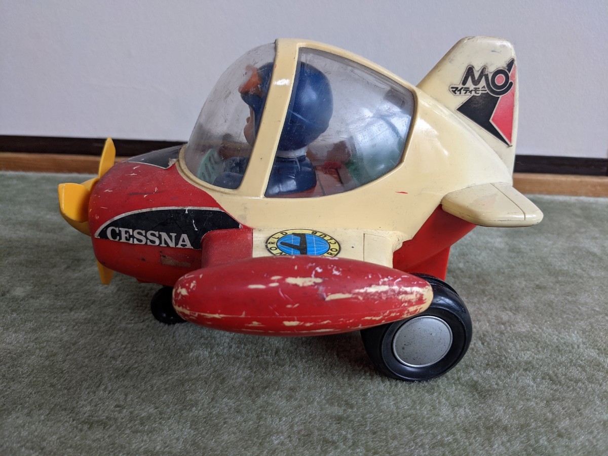 野村トーイ　マイティモー　セスナ　飛行機　昭和レトロ　玩具　当時物　ビンテージ