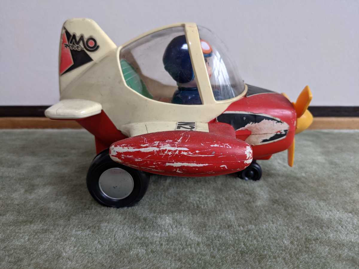  супер редкий .. игрушка mighty mo- Cessna самолет Showa Retro игрушка подлинная вещь Vintage 